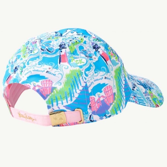 🆕💕🌴LILY PULITZER🌴RUN AROUND HAT WHISPER BLUE LILLY LOVES NANTUCKET SMALL - Picture 3 of 4